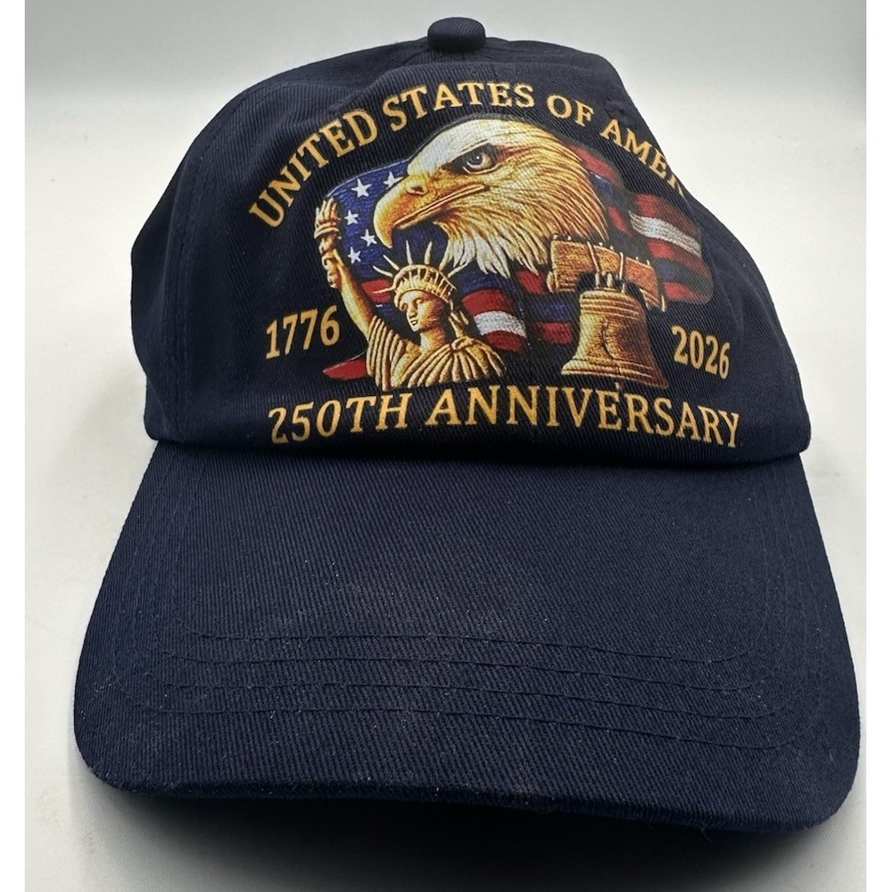 U.S.A 250th Anniversary Ball Cap adjustable strap blue